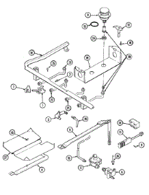 04 - Gas Controls parts for Magic Chef Range 3488VTV from AppliancePartsPros.com