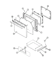 03 - Door parts for Magic Chef Range 34GA-92CK from AppliancePartsPros.com