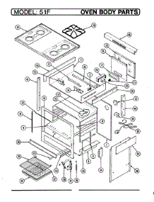 03 - Oven Body Parts parts for Magic Chef Range 51FN-1KX from AppliancePartsPros.com