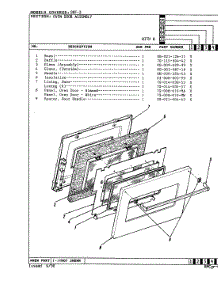 03 - Door parts for Magic Chef Oven 90FN-3KW from AppliancePartsPros.com
