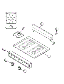 04 - Top Assembly (3100Pt) parts for Magic Chef Range 3100PTA-K from AppliancePartsPros.com