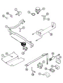 03 - Gas Controls parts for Magic Chef Range 61S14WAW from AppliancePartsPros.com