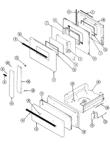 03 - Door / Drawer parts for Magic Chef Range 4121WRW from AppliancePartsPros.com
