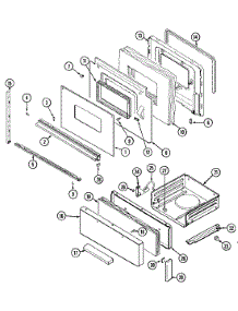 03 - Door / Drawer parts for Magic Chef Range 3187VUA from AppliancePartsPros.com