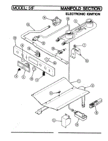 04 - Manifold Section parts for Magic Chef Range 51FK-2KLX-ON from AppliancePartsPros.com