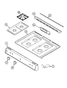 05 - Top Assembly parts for Magic Chef Range 61S04PAW from AppliancePartsPros.com