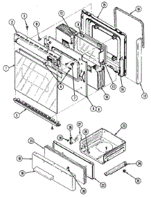 03 - Door / Drawer parts for Magic Chef Range 3241XRA from AppliancePartsPros.com