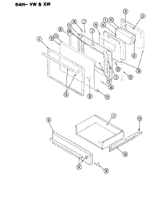 02 - Door Parts parts for Magic Chef Range S64HA-4TKXW from AppliancePartsPros.com