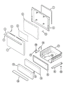 02 - Door / Drawer parts for Magic Chef Range 6100PRW from AppliancePartsPros.com