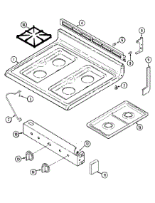 05 - Top Assembly parts for Magic Chef Range 3121WTW from AppliancePartsPros.com