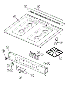 05 - Top Assembly parts for Magic Chef Range 7498XRA from AppliancePartsPros.com