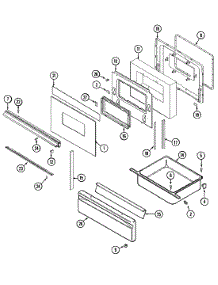 02 - Door / Drawer parts for Magic Chef Range 7498XRA from AppliancePartsPros.com