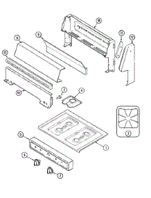 05 - Top Assembly (3110Ppx,3110Ppx-K) parts for Magic Chef Range 3110PPW from AppliancePartsPros.com