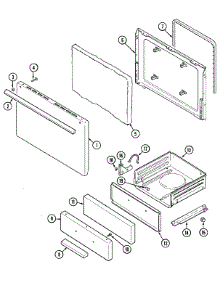 02 - Door / Drawer (3110Ppx,3110Ppx-K) parts for Magic Chef Range 3110PPW from AppliancePartsPros.com