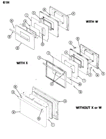 02 - Door parts for Magic Chef Range 61HA-1 from AppliancePartsPros.com