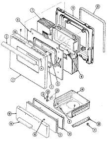 03 - Door / Drawer (3221Wtv) parts for Magic Chef Range 3221WTV from AppliancePartsPros.com