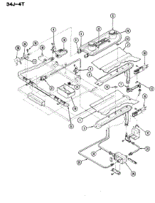 03 - Gas Controls parts for Magic Chef Range 34JA-4TKXW from AppliancePartsPros.com