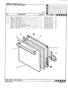 03 - Oven Door Assembly parts for Magic Chef Range B11GA-1 from AppliancePartsPros.com