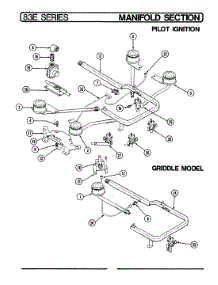 02 - Manifold Section (Pilot Ignition) parts for Magic Chef Cooktop 83EA-1 from AppliancePartsPros.com