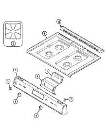 05 - Top Assembly parts for Magic Chef Range 6257XUS from AppliancePartsPros.com