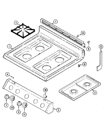 05 - Top Assembly parts for Magic Chef Range 3187VTV from AppliancePartsPros.com
