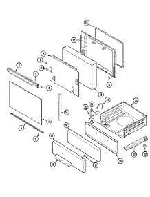 03 - Door / Drawer (3121Srx) parts for Magic Chef Range 3121SRW from AppliancePartsPros.com