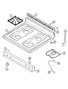 06 - Top Assembly parts for Magic Chef Range 3422PVW from AppliancePartsPros.com