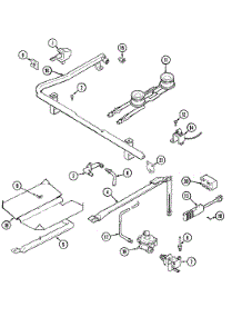 04 - Gas Controls parts for Magic Chef Range 3422PVW from AppliancePartsPros.com