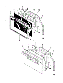 03 - Door parts for Magic Chef Range B34GB-3EKXW-ON from AppliancePartsPros.com