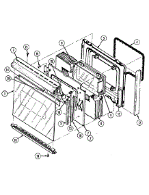 03 - Door parts for Magic Chef Range 3488XPA from AppliancePartsPros.com