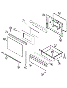 02 - Door / Drawer parts for Magic Chef Range CGS1750ADL from AppliancePartsPros.com