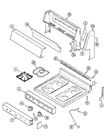 04 - Top Assembly / Control Panel parts for Magic Chef Range 3110PRV-K from AppliancePartsPros.com