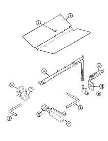 05 - Oven Burner Assembly parts for Magic Chef Oven 91FA-4KLVW from AppliancePartsPros.com