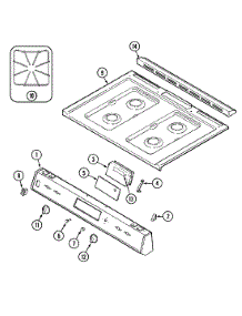 04 - Top Assembly parts for Magic Chef Range 6157WTW from AppliancePartsPros.com