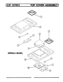 03 - Top Assembly parts for Magic Chef Cooktop U83FN-1G-11 from AppliancePartsPros.com