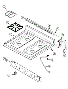 06 - Top Assembly parts for Magic Chef Range 3422PRA from AppliancePartsPros.com
