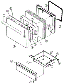 03 - Door / Drawer parts for Magic Chef Range 3422PRA from AppliancePartsPros.com