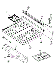 06 - Top Assembly parts for Magic Chef Range 3468XRA from AppliancePartsPros.com