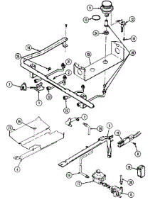 04 - Gas Controls parts for Magic Chef Range 3468XRA from AppliancePartsPros.com