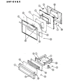 04 - Door parts for Magic Chef Range 31HN-5KV from AppliancePartsPros.com