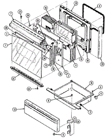 03 - Door / Drawer (3468Xrx) parts for Magic Chef Range 3468XRA from AppliancePartsPros.com
