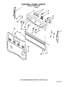 02 - Control Panel Parts parts for Magic Chef Range CER3311XAW0 from AppliancePartsPros.com