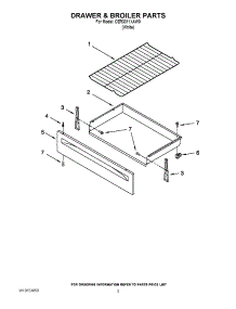 04 - Drawer & Broiler Parts parts for Magic Chef Range CER3311XAW0 from AppliancePartsPros.com