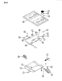 04 - Top Assy. / Control System parts for Magic Chef Range 31JA-3KX-ON from AppliancePartsPros.com