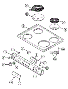 05 - Top Assembly parts for Magic Chef Range 5892VRV from AppliancePartsPros.com