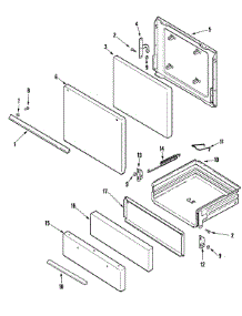 02 - Door / Drawer parts for Magic Chef Range CGL1100ADW from AppliancePartsPros.com