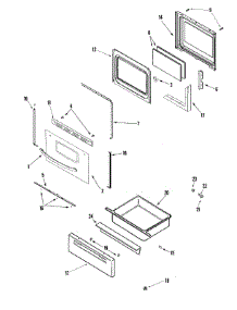 03 - Door / Drawer parts for Magic Chef Range CGR3725ADB from AppliancePartsPros.com