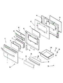 03 - Door / Drawer (Stl) parts for Magic Chef Range CGR3725ADS from AppliancePartsPros.com