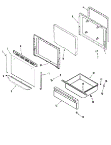 03 - Door / Drawer (Aah,Aat) parts for Magic Chef Range CER1115AAH from AppliancePartsPros.com