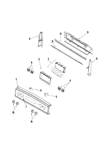 02 - Control Panel parts for Magic Chef Range CER3525AAW from AppliancePartsPros.com
